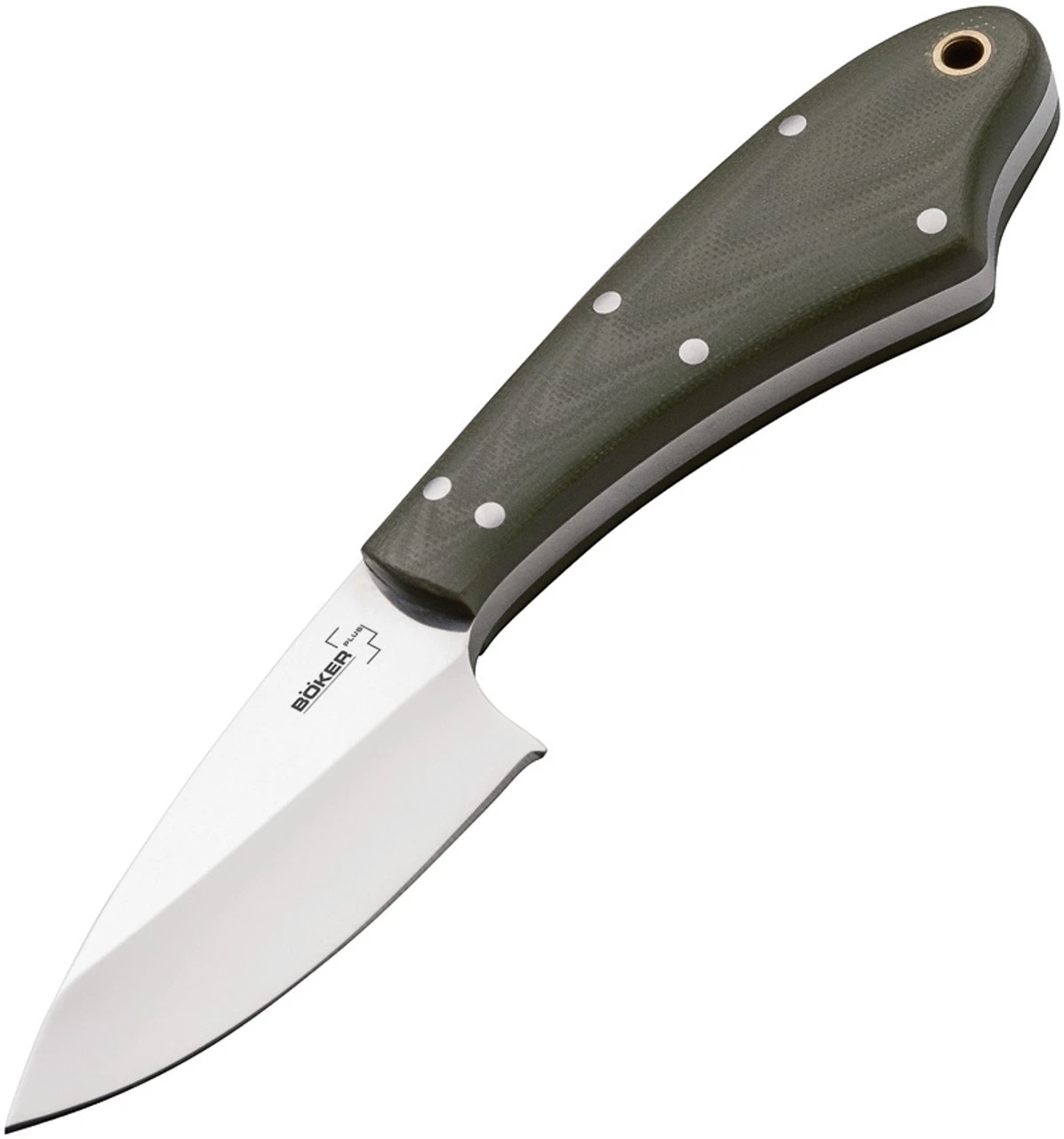 Boker Plus 02BO008 Easedrop, 3" AUS-8 Plain Blade, Green G-10 Handle 1 Boker Plus 02BO008 Easedrop, 3" AUS-8 Plain Blade, Green G-10 Handle