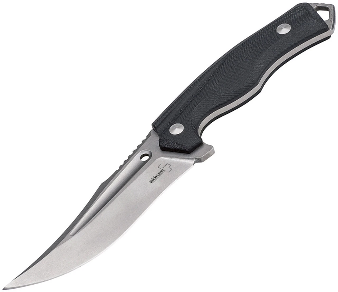 Boker Plus 02BO771 Masada, 4.6" Stonewash D2 Plain Blade, Black G-10 Handle 1 Boker Plus 02BO771 Masada, 4.6" Stonewash D2 Plain Blade, Black G-10 Handle