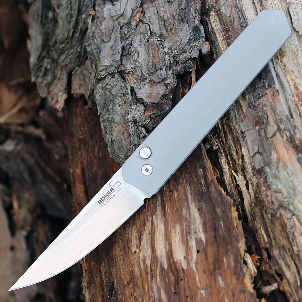 Boker Plus USA Kwaiken Automatic Gray Alum (3.5" 154CM SW) 06EX290 1 Boker Plus USA Kwaiken Automatic Gray Alum (3.5" 154CM SW) 06EX290