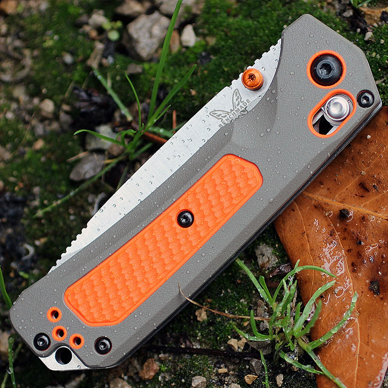 Benchmade Grizzly Ridge - Gry/Org Grivory (3.5" CPM-S30V) 15061 3 Benchmade Grizzly Ridge - Gry/Org Grivory (3.5" CPM-S30V) 15061 - Image 3