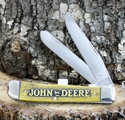 Case Trapper 15770 John Deere Natural Bone Handle Gift Set (6254 SS)