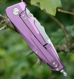 Artisan Predator ATZ1706GRE, 3.74" S35VN, Purple TC4 Titanium Handle -The Knife Shop 1706gre.2 92528.1566585989