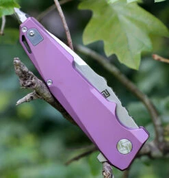 Artisan Predator ATZ1706GRE, 3.74" S35VN, Purple TC4 Titanium Handle -The Knife Shop 1706gre.3 69478.1566585990
