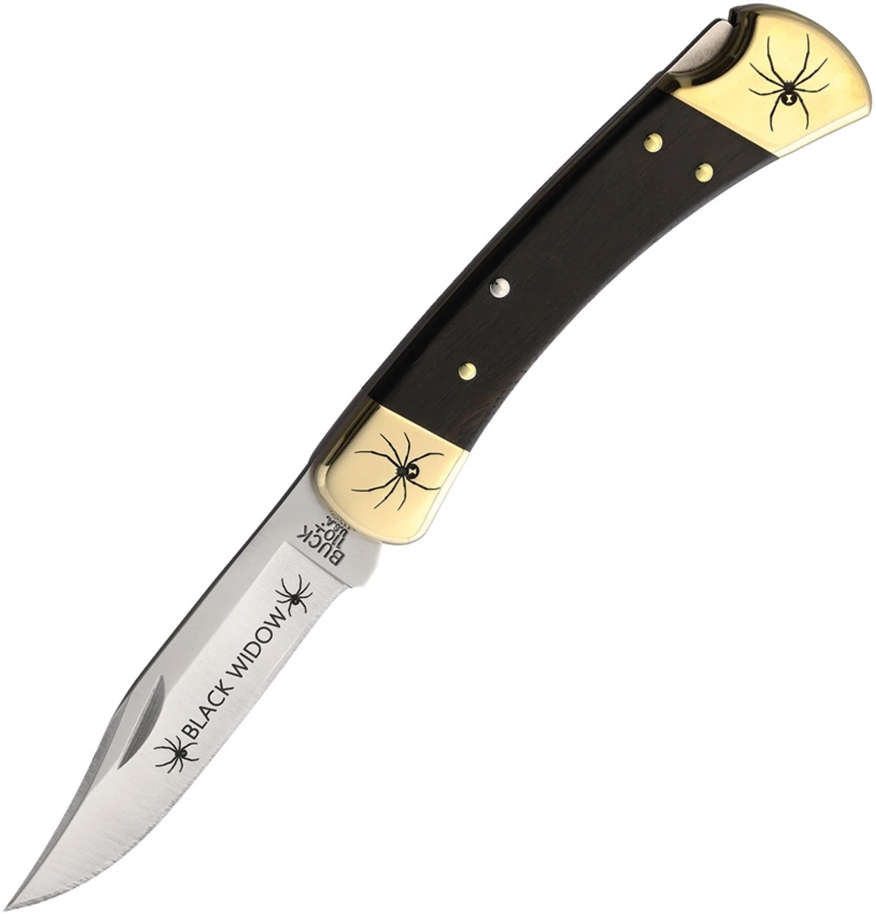 Buck 110 Black Widow- Ebony Wood (3.75" 420HC) YH403 1 Buck 110 Black Widow- Ebony Wood (3.75" 420HC) YH403