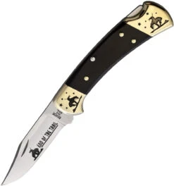 Buck 112 End Of The Trail Ebony Wood (3.00" Satin 420) YH388