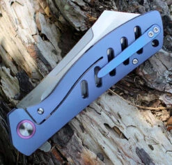 Artisan Tomahawk ATZ1815GBUM, 3.75" M390 Plain Blade, Blue Titanium Handle 6 Artisan Tomahawk ATZ1815GBUM, 3.75" M390 Plain Blade, Blue Titanium Handle -The Knife Shop 1815gbum.2 11325.1566585988