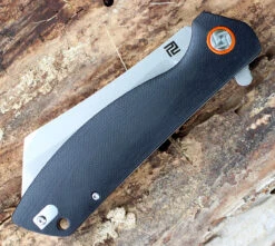 Artisan Tomahawk ATZ1815PBKC, 3.75" D2 Plain Blade, Curved Black G-10 Handle -The Knife Shop 1815pbkc.3 26997.1566586014