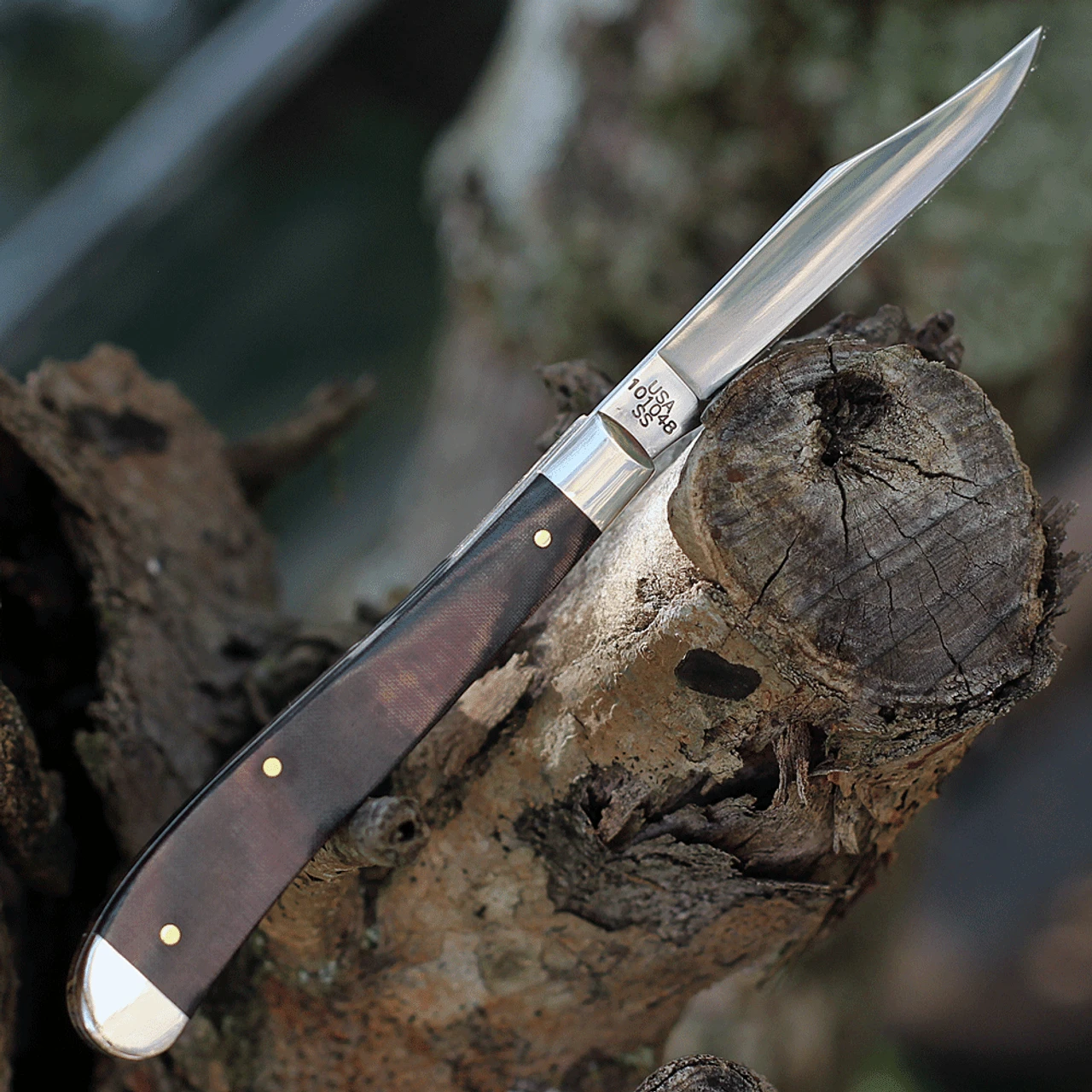 Case Slimeline Trapper 27857 Black & Red Micarta Handle (101048 SS) 2 Case Slimeline Trapper 27857 Black & Red Micarta Handle (101048 SS) - Image 2