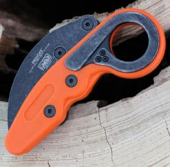 CRKT 4041O Provoke ZAP Kinematic Folding Knife, 2.47" Black 1.4116 Steel Plain Blade, Orange Grivory Handle -The Knife Shop 4041O.3 33596.1612548990