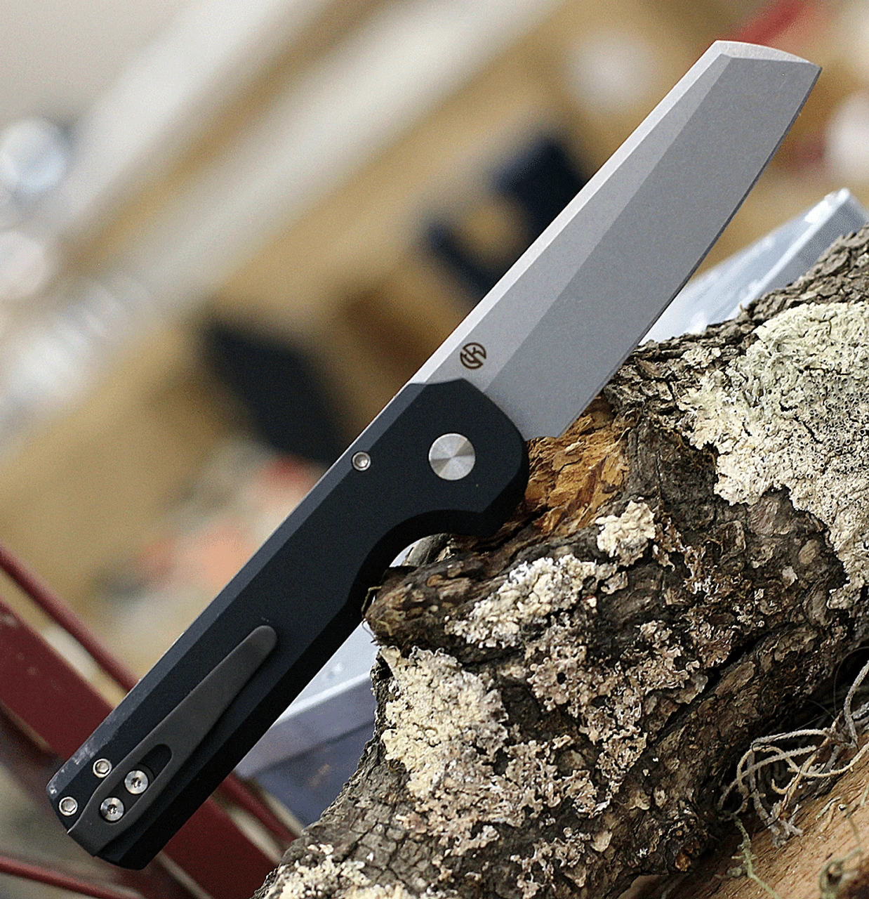 Arcform Slimfoot Automatic - Blk Alum (3.1" 154CM SW Sheepsfoot) ARC-059 2 Arcform Slimfoot Automatic - Blk Alum (3.1" 154CM SW Sheepsfoot) ARC-059 - Image 2