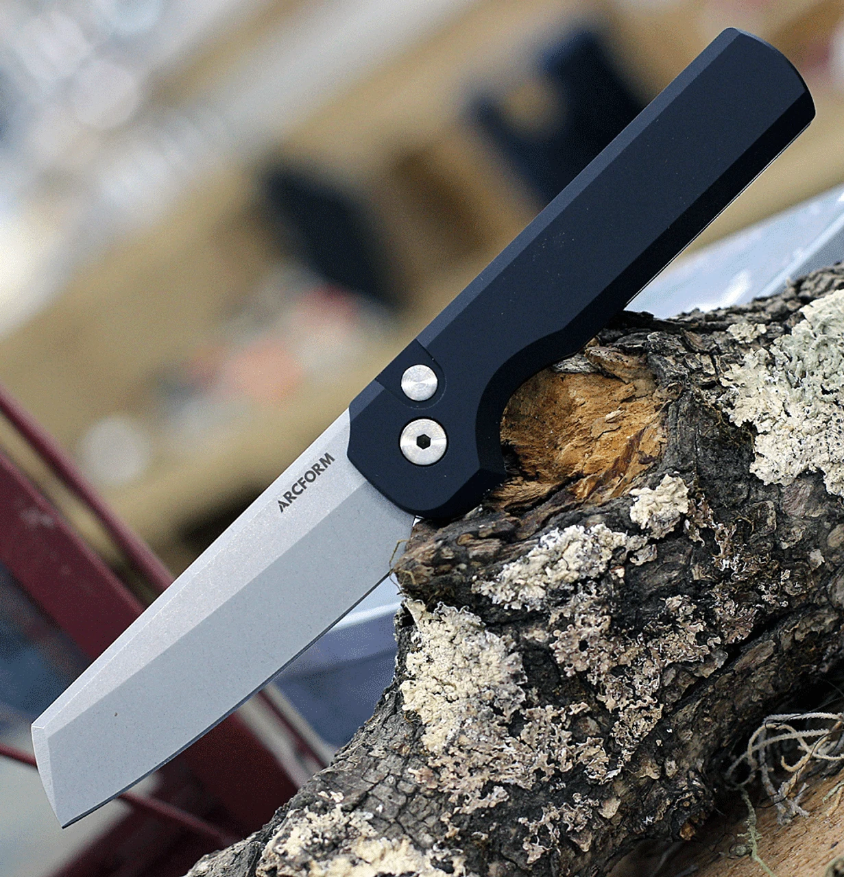 Arcform Slimfoot Automatic - Blk Alum (3.1" 154CM SW Sheepsfoot) ARC-059 1 Arcform Slimfoot Automatic - Blk Alum (3.1" 154CM SW Sheepsfoot) ARC-059