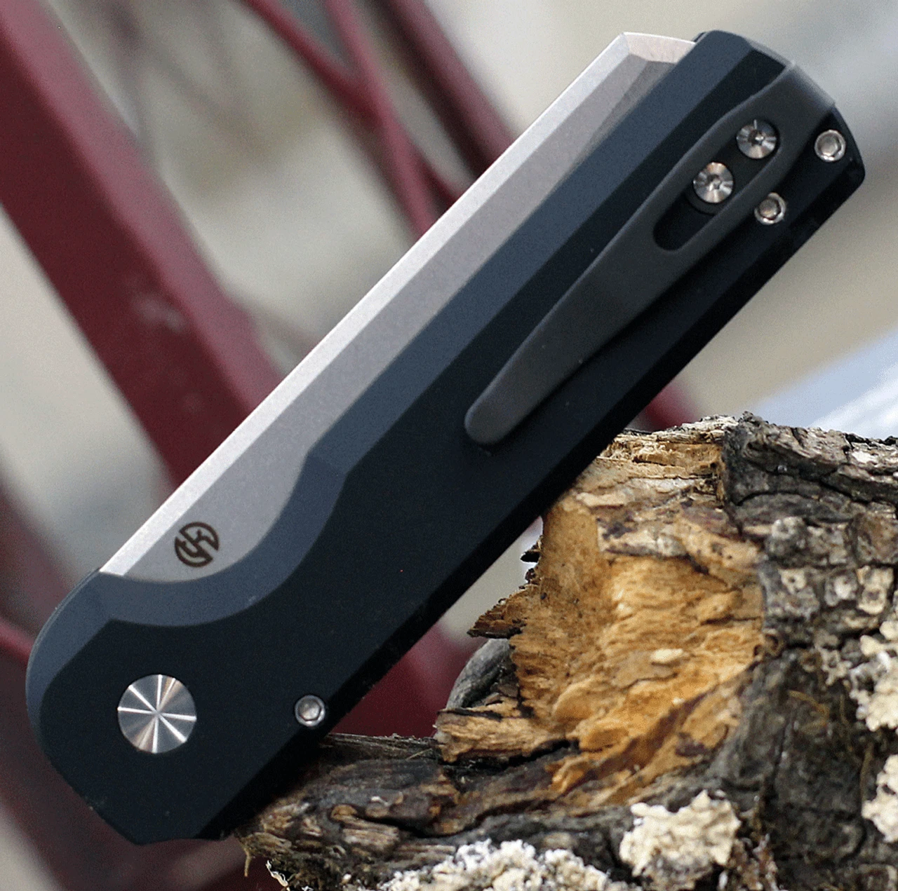 Arcform Slimfoot Automatic - Blk Alum (3.1" 154CM SW Sheepsfoot) ARC-059 3 Arcform Slimfoot Automatic - Blk Alum (3.1" 154CM SW Sheepsfoot) ARC-059 - Image 3