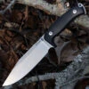 Akeron SFS 001 Fixed Blade By Tony Lopes , 7" N690 Stonewash Plain Blade, Black G10 Handle