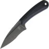 Bastinelli Creations SIN Fixed Blade BAS215, 3.5" N690Co Black Stonewashed Blade, Black Milled G-10 Handle, Kydex Sheath
