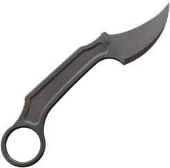 Bastinelli Creations Anomaly Fixed Blade BAS238, 2.25" N690CO Dark Stonewashed Plain Blade, Gray Bohler N690CO Stainless Steel Handle