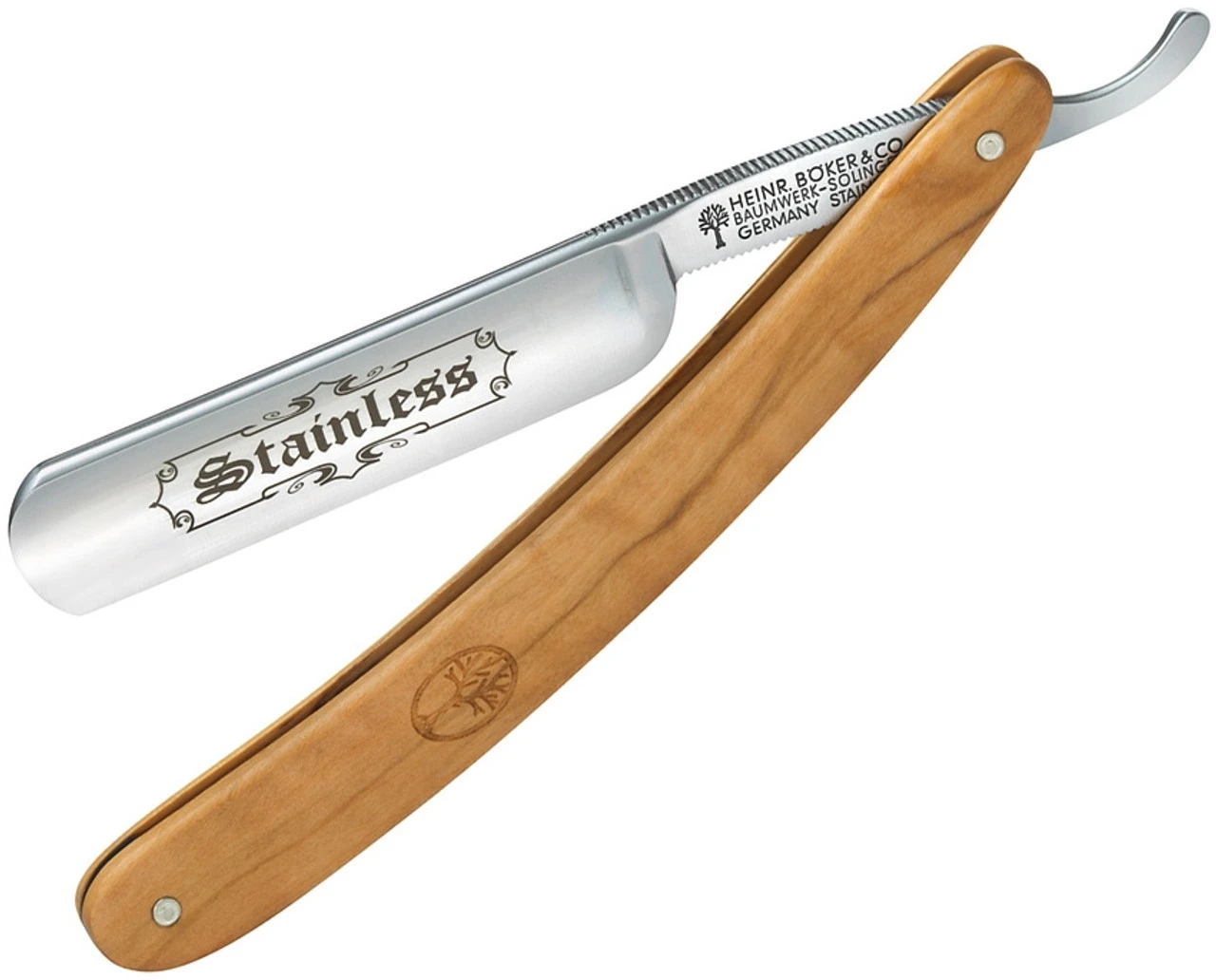 Boker Folding Razor - Olive Wood (3.25" SS) 140537 1 Boker Folding Razor - Olive Wood (3.25" SS) 140537