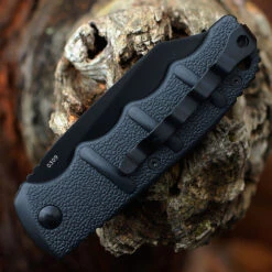 Boker Plus Kalashnikov 74 Automatic - Blk Alum. (3.25" D2 BLK Sheepfoot Blade) 01KALS104N 7 Boker Plus Kalashnikov 74 Automatic - Blk Alum. (3.25" D2 BLK Sheepfoot Blade) 01KALS104N -The Knife Shop BOKAKALS104N.3 43883.1646854645