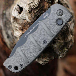 Boker Plus Kalashnikov 74 Automatic - Gray Alum. (3.25" D2 Blk) 01KALS94N -The Knife Shop BOKAKALS94N.3 75260.1646845139