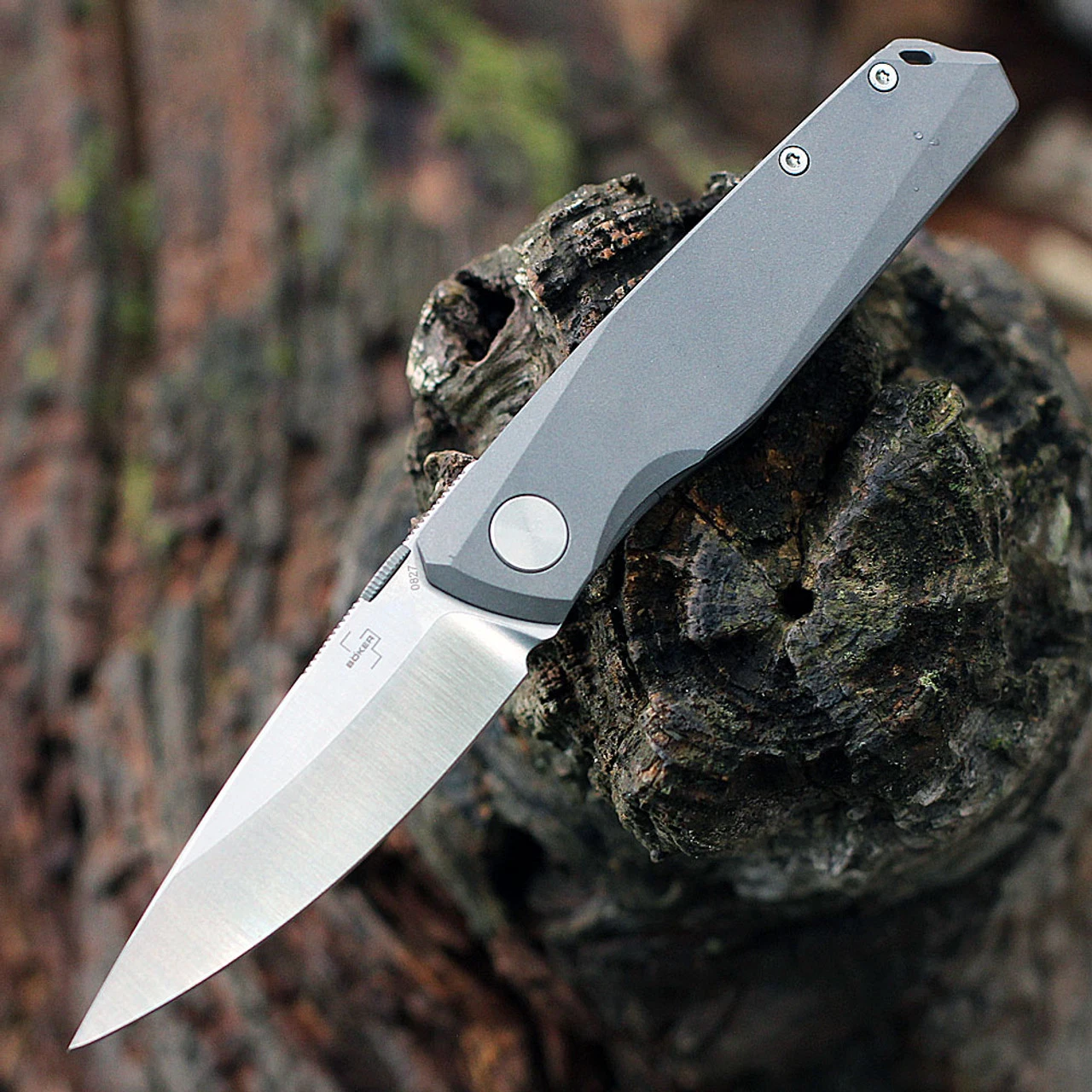 Boker Plus Connector Framelock Gray Ti (3" S35VN Satin) 01BO353 1 Boker Plus Connector Framelock Gray Ti (3" S35VN Satin) 01BO353