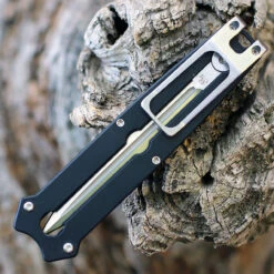 Boker Plus Slike Manual OTF - Black G-10 (3" D2 Satin Dagger) 01BO411 -The Knife Shop BOP01BO411.3 78583.1667500637