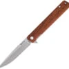 Buck Knives Decatur 0256BRS, 3.63" 7Cr Stainless Steel Satin Drop Point Blade, Guibourtia Ehie Wood Handles