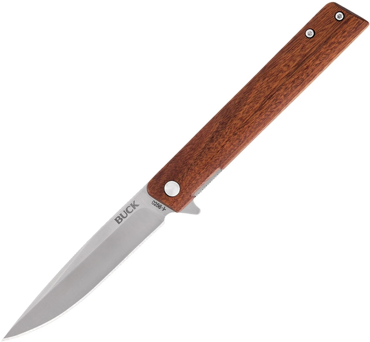 Buck Knives Decatur 0256BRS, 3.63" 7Cr Stainless Steel Satin Drop Point Blade, Guibourtia Ehie Wood Handles 1 Buck Knives Decatur 0256BRS, 3.63" 7Cr Stainless Steel Satin Drop Point Blade, Guibourtia Ehie Wood Handles