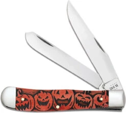 Case Trapper 10614- Halloween, Org/Blk Wash Bone W/Jack-O-Lantern (6254 SS)