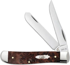 Case Mini Trapper 64062- Brown Maple Burn Wood Handle (7207 SS)