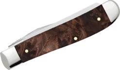 Case Mini Trapper 64062- Brown Maple Burn Wood Handle (7207 SS) -The Knife Shop CA64062 03 19097.1664399192