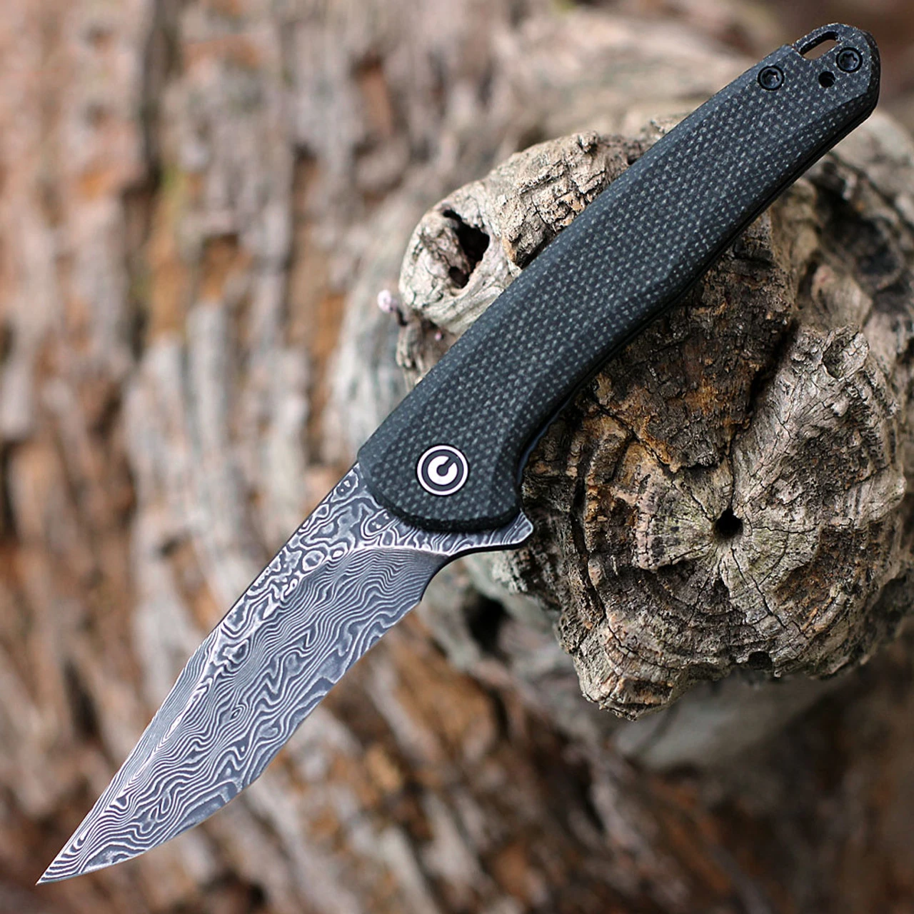 CIVIVI Mini Sandbar-Blk Micarta (2.95" Damascus) C20011-DS1 1 CIVIVI Mini Sandbar-Blk Micarta (2.95" Damascus) C20011-DS1