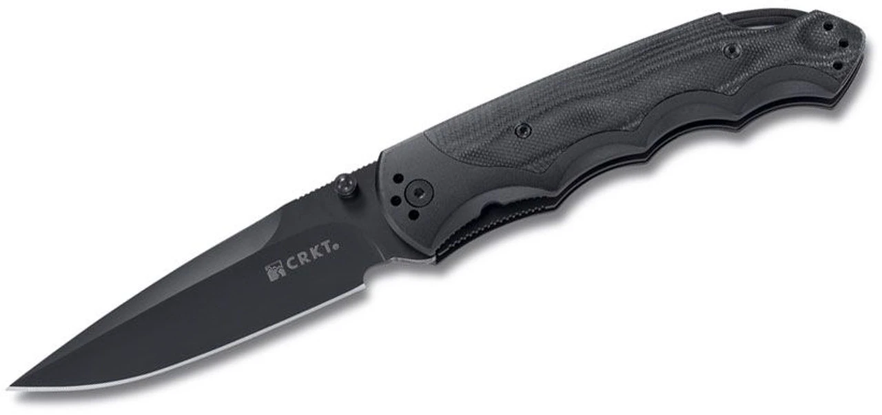 CRKT 1050K Fire Spark™, 3.875" Black 8Cr14MoV Plain Blade, Black G-10 Handle 2 CRKT 1050K Fire Spark™, 3.875" Black 8Cr14MoV Plain Blade, Black G-10 Handle - Image 2