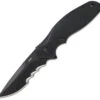 CRKT Shenanigan Spring Assisted Flipper K800KKP, 3.35" 1.4116 Stainless Steel Black Stonewashed Veff Serration Blade, Black GRN Handles
