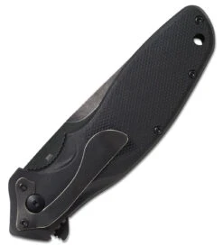 CRKT Shenanigan Spring Assisted Flipper K800KKP, 3.35" 1.4116 Stainless Steel Black Stonewashed Veff Serration Blade, Black GRN Handles -The Knife Shop CRK800KKPnb 40492.1619620765
