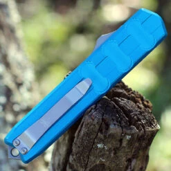 CobraTec Enforcer OTF Automatic - Blue Alum. (3.25" M390 Satin) CTEBLUM390DNS -The Knife Shop CTEBLUM390DNS.3 99941.1641394643