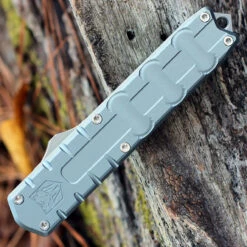 CobraTec Enforcer OTF Automatic - Grey Alum. (3.25" M390 Satin) CTEGRYM390DNS -The Knife Shop CTEGRYM390DNS 50370.1641316594