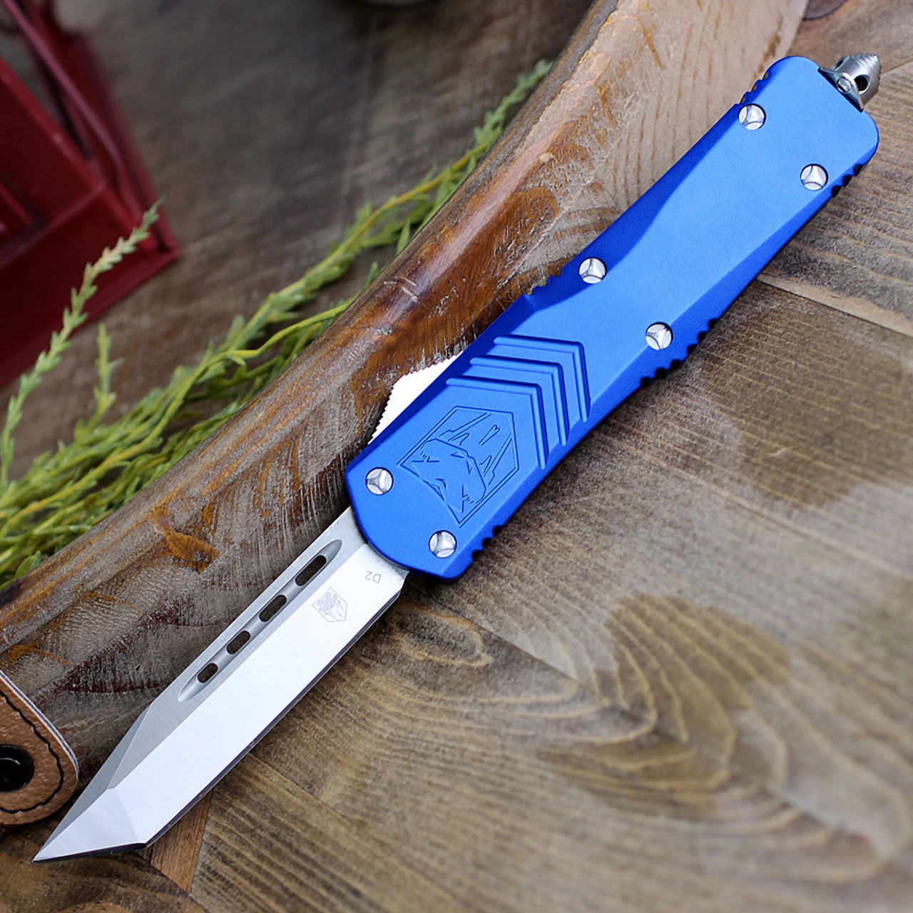 CobraTec Blue FS-X OTF Knife CTKLBLUFS-XLTNS, 3.75" D2 Steel Tanto Plain Blade, Blue Aluminum Handle 1 CobraTec Blue FS-X OTF Knife CTKLBLUFS-XLTNS, 3.75" D2 Steel Tanto Plain Blade, Blue Aluminum Handle