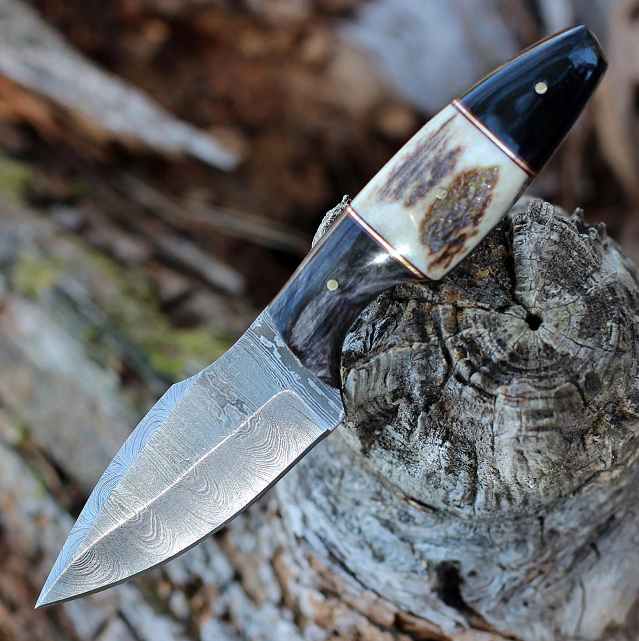 Damascus Hunter - Stag/Buffalo (3.75"Damascus) DM-1294SG 1 Damascus Hunter - Stag/Buffalo (3.75"Damascus) DM-1294SG