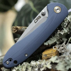 CJRB Cutlery Feldspar J1912-GYC, 3.53" D2 Steel Stonewashed Plain Blade, Contoured Blue-Gray G-10 Handle -The Knife Shop J1912GYC.3 40448.1619553943