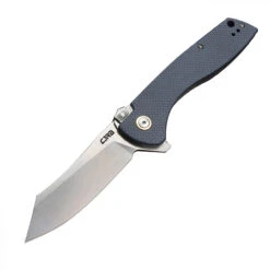 CJRB Cutlery Kicker J1915-BU, 3.52" D2 Steel Stonewash Plain Blade, Blue-Gray G-10 Handle