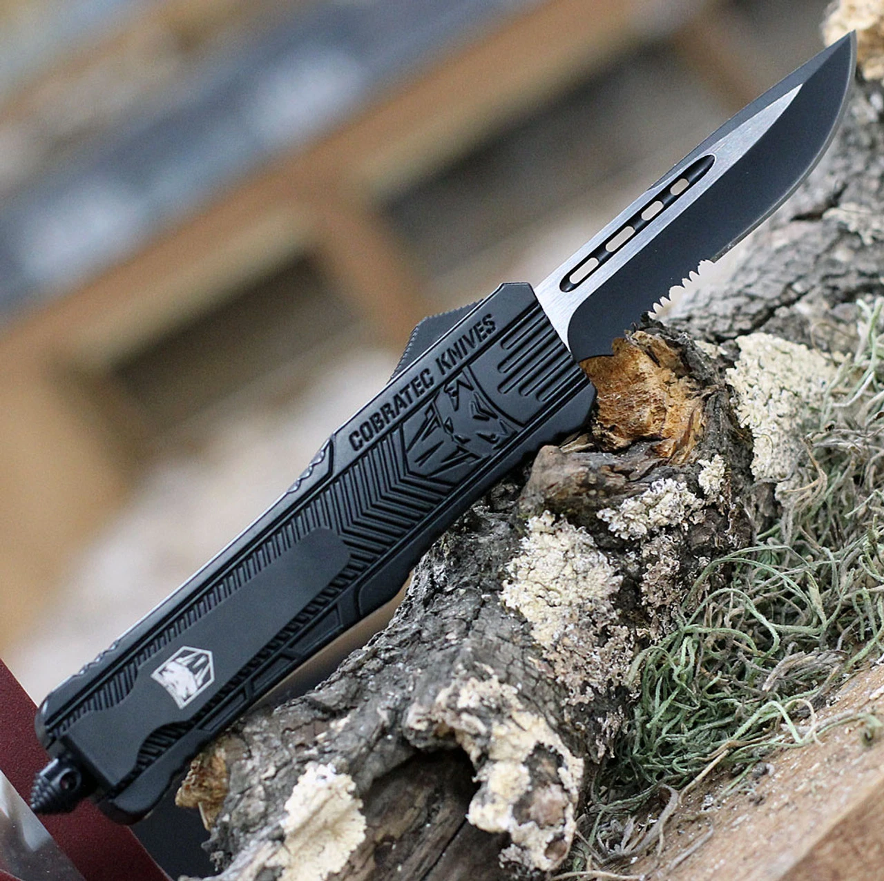 CobraTec Large CTK-1 Black (3.75" D2 Steel Serrated DP) LBCTK-1LDS 2 CobraTec Large CTK-1 Black (3.75" D2 Steel Serrated DP) LBCTK-1LDS - Image 2