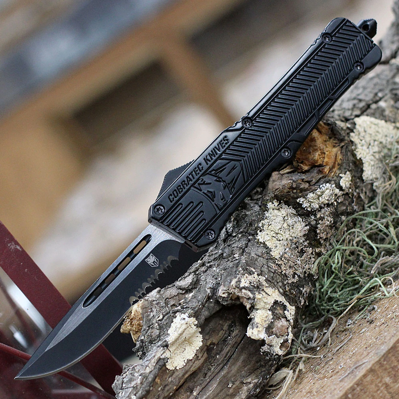 CobraTec Large CTK-1 Black (3.75" D2 Steel Serrated DP) LBCTK-1LDS 1 CobraTec Large CTK-1 Black (3.75" D2 Steel Serrated DP) LBCTK-1LDS