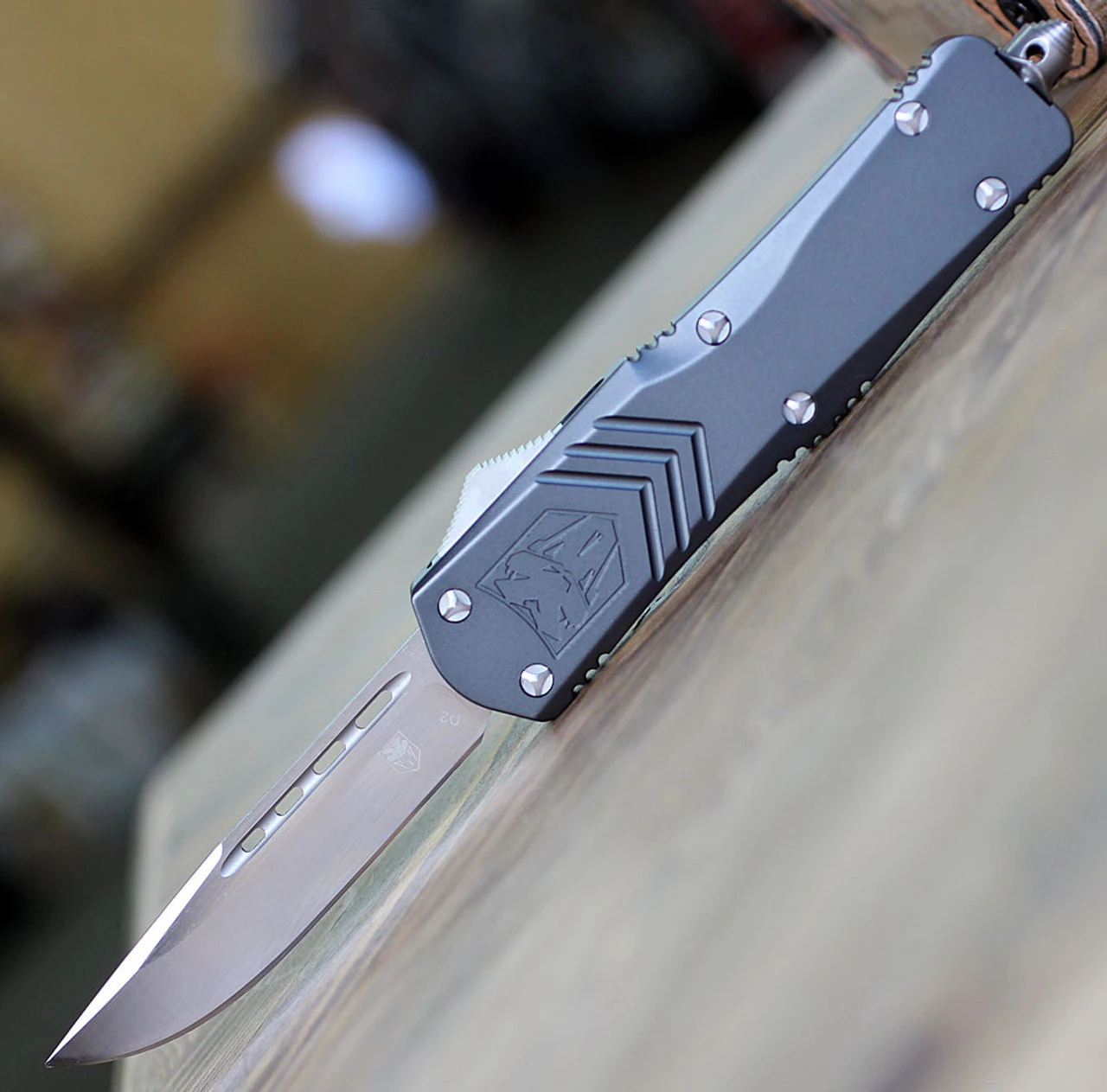 CobraTec Knives LGYFS-XLDNS Large FS-X Grey, 3.50" D2 Steel Plain Blade, Anodized Aviation Aluminum Handle 1 CobraTec Knives LGYFS-XLDNS Large FS-X Grey, 3.50" D2 Steel Plain Blade, Anodized Aviation Aluminum Handle