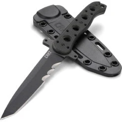 CRKT M16-FX Tanto CR13FX, 4.636" SK-5 Steel W/ Black Veff Serrated Blade, Black G10 Handle -The Knife Shop M16 FX 3 12332.1579187131