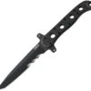 CRKT M16-FX Tanto CR13FX, 4.636" SK-5 Steel W/ Black Veff Serrated Blade, Black G10 Handle