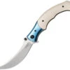 CRKT 7471 Ritual, 4.37" 12C27 Sandvik Satin Plain Blade, Ivory Micarta Handle