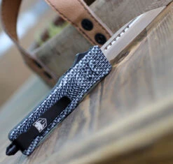 CobraTec Knives SCFCTK-1SWNS Small CTK-1 Carbon Fiber Wrap, 2.75" D2 Steel Wharncliffe Blade, Aluminum Handle