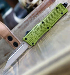 CobraTec Knives SODCTK-1SWNS Small CTK-1 Black, 2.75" D2 Steel Wharncliffe Blade OD Green Handle