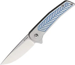 Alliance Designs ALS1B Scout Framelock Blue, 2.4" RWL34 Plain Blade, Anodized Handle