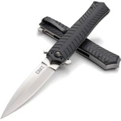 CRKT Xolotl Linerlock CR2265, 3.643" 1.4116 Plain Blade, Black G10 Handle -The Knife Shop Xolotl Linerlock 3 58980.1579190596