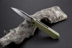 Artisan Littoral ATZ1703PGN , 3.54 In. D2 Plain Blade, Green G10 Handle -The Knife Shop atz1703pgn 1 63204.1566586045